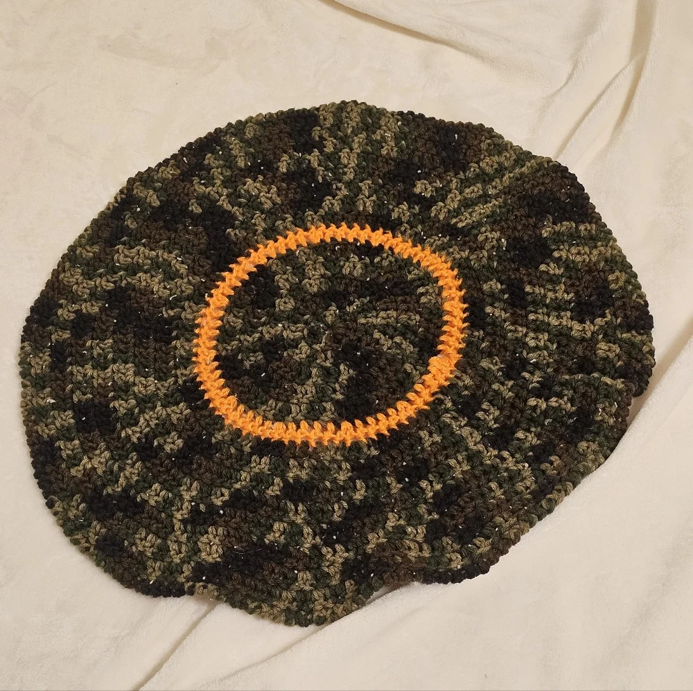 Handmade Round Crochet Pet Bed Or Kennel Rug